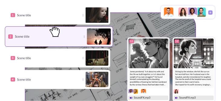 Drag & drop scene structure preview