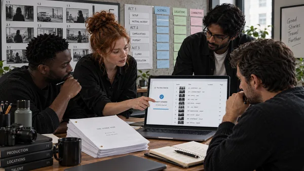 Producers using the free Pzaz script editor for screenwriting
