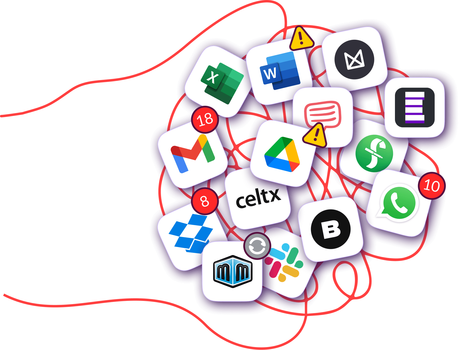 Fragmented tools illustration