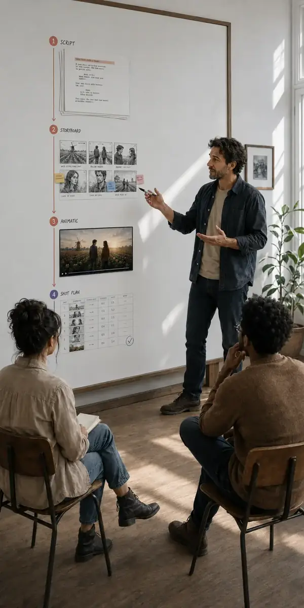 One connected workflow for visual storytelling: Everything stays in one place, so feedback is easier to follow and versions stay organized.