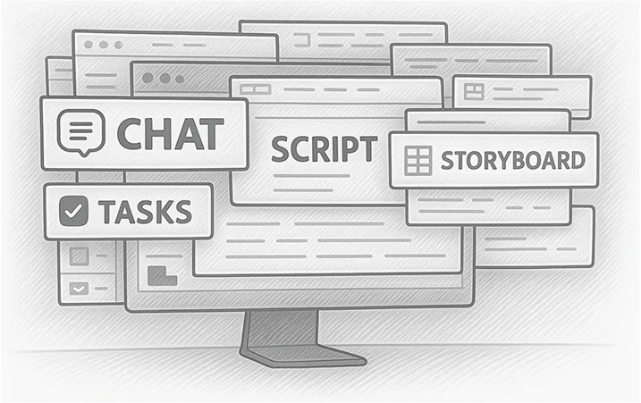 "A thousand apps, endless chaos. Ideas slipped through the cracks, and dreams drowned in logistics."