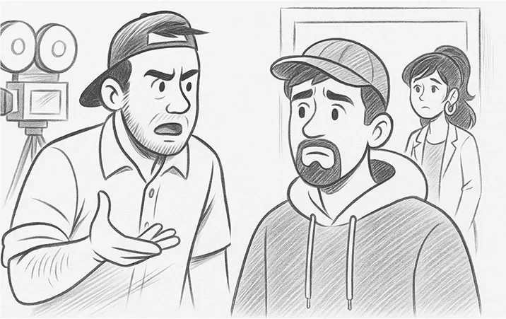 Director: "Where's the latest script draft?!"