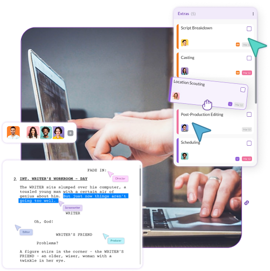 Pzaz.io marketing dashboard for filmmakers showing audience development, press and promotion tasks, and social media strategy planning.