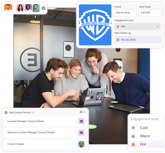 Pzaz.io marketing dashboard for filmmakers showing audience development, press and promotion tasks, and social media strategy planning.