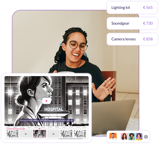 Pzaz.io marketing dashboard for filmmakers showing audience development, press and promotion tasks, and social media strategy planning.